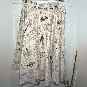 Plus sized McCall pattern print handmade skirt #cool #vintageinspo #oneofakind